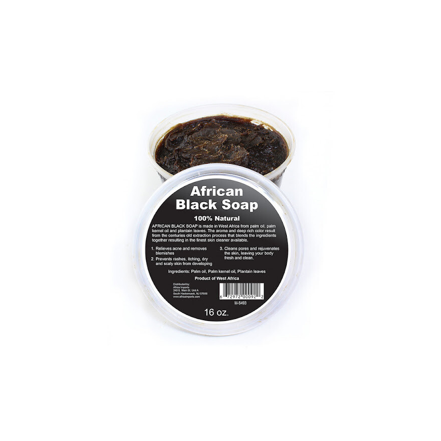 African Black Soap 100% Natural (16oz)