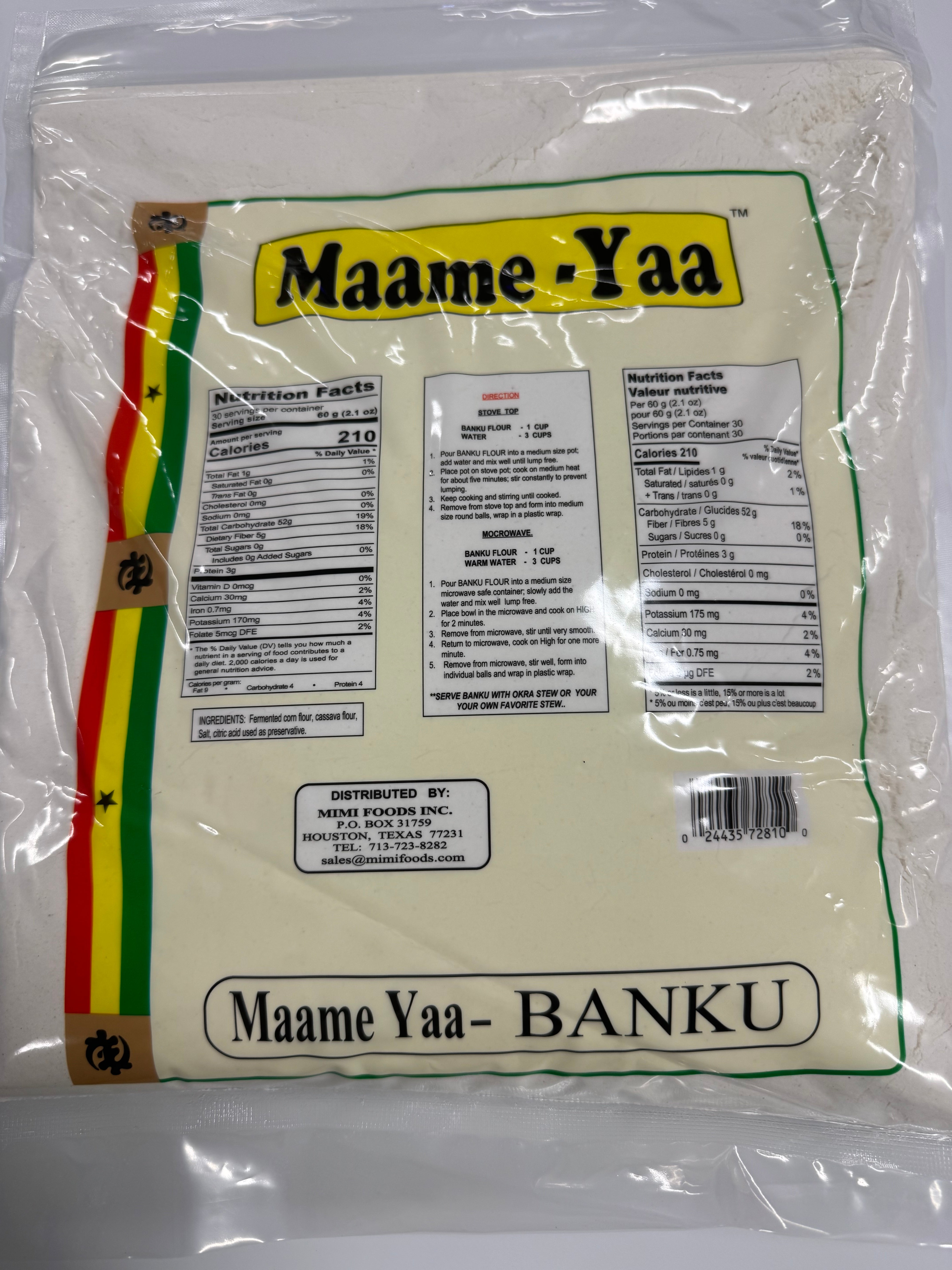 Mimi ( MAAME- YAA ) Banku Mix Flour 4 Lbs