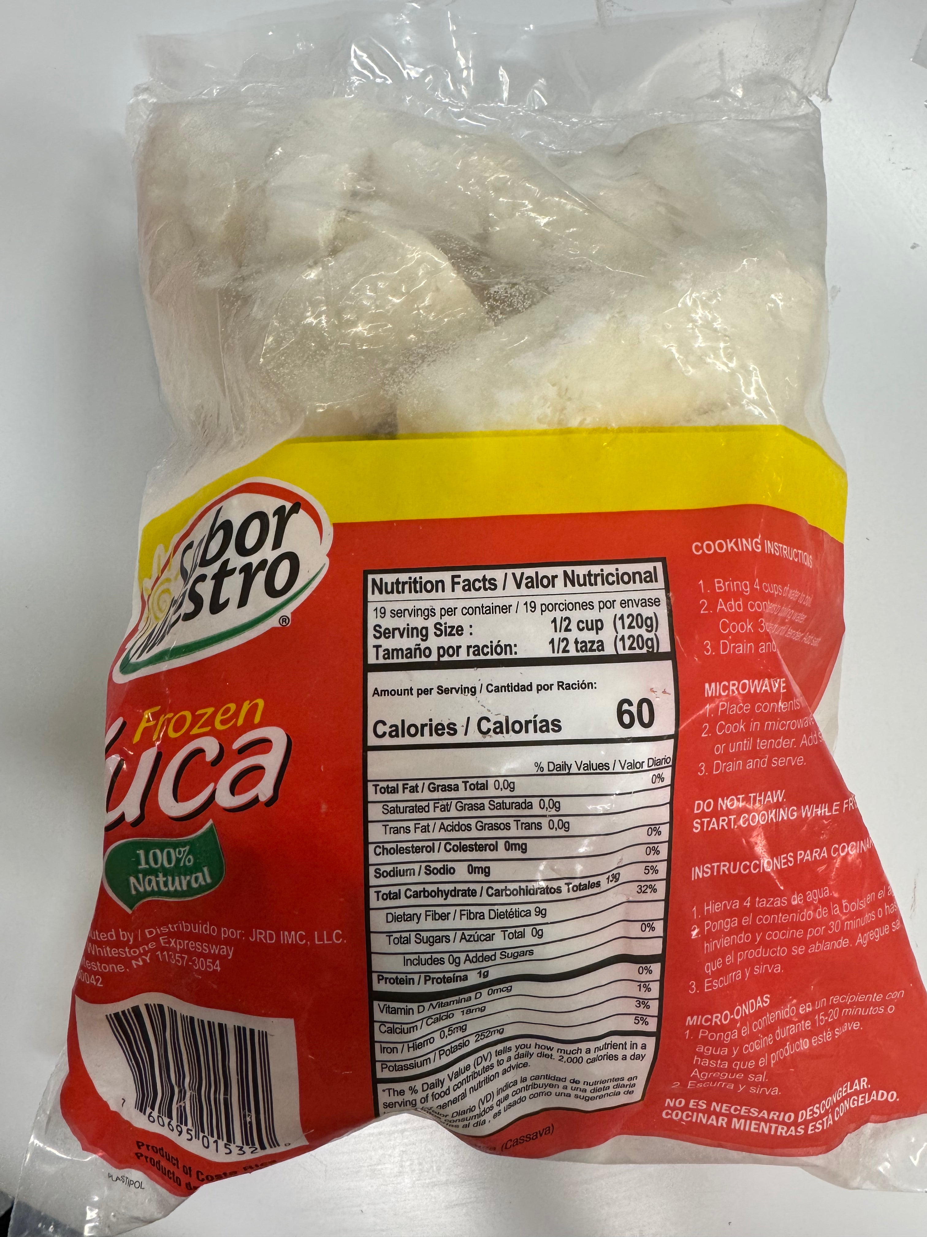 Frozen Yuca Cassava 5 Lbs
