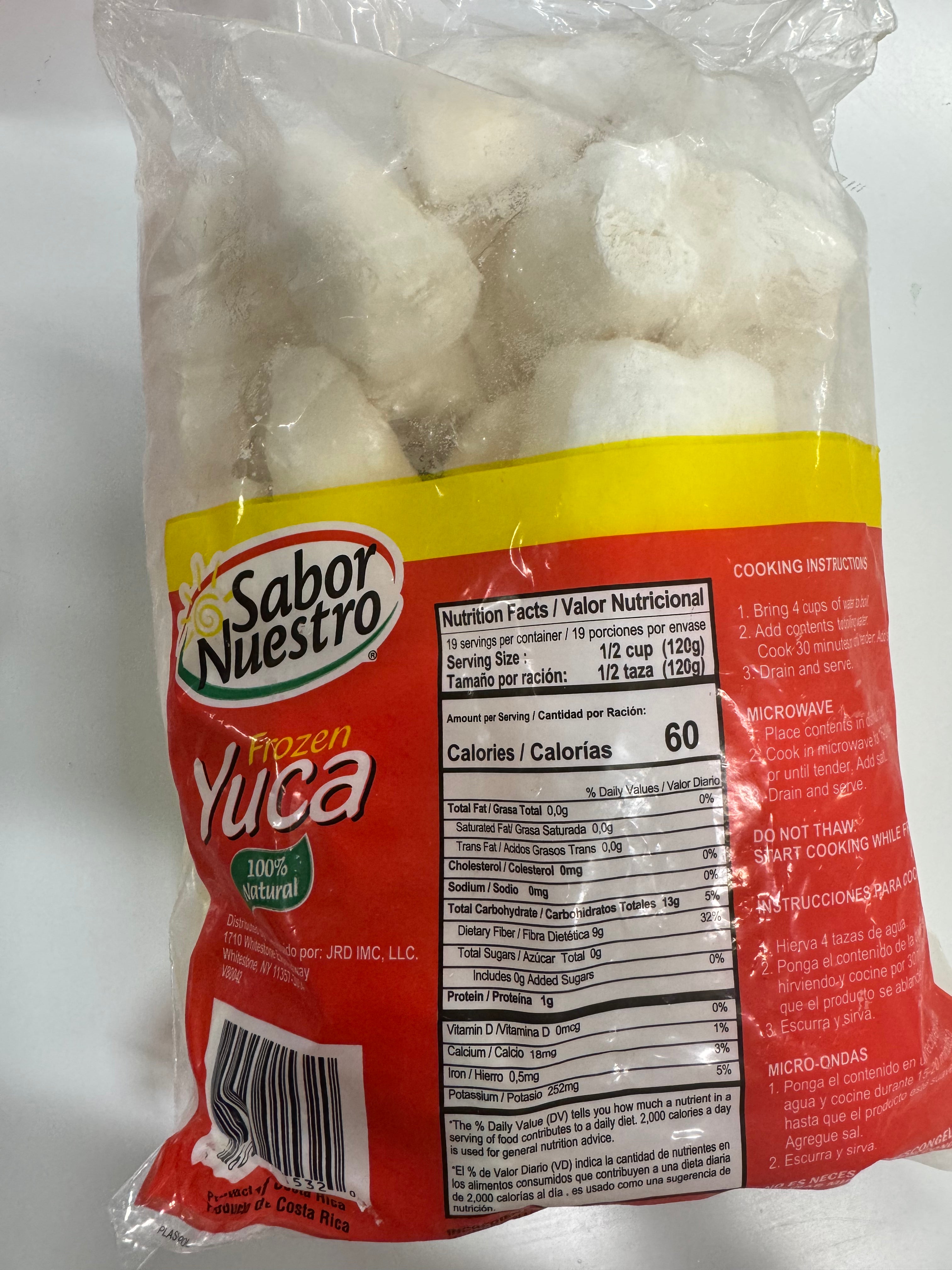 Frozen Yuca Cassava 5 Lbs